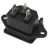 Разъем питания IEC 320 C14 штекер для монтажа на панель